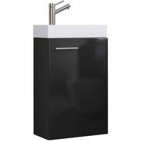 Waschplatz Slito schwarz weiß B/H/T: ca. 41x68x22 cm von VCM Möbel