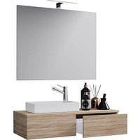 VCM my bath Badmöbel-Set Gudas 914834 sonoma-eiche 85,0 x 35,0 x 29,5 cm von VCM my bath