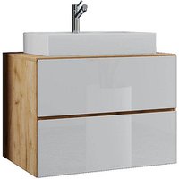 VCM my bath Badmöbel-Set Lendas S 915283 honig-eiche, weiß 61,0 x 51,4 x 69,0 cm von VCM my bath