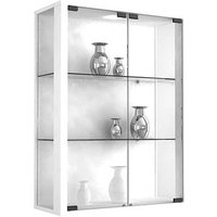 VCM my home Udina Hängevitrine weiß 2 Fachböden mit Beleuchtung von VCM my home