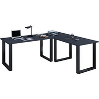 VCM my office Lona Schreibtisch anthrazit rechteckig, U-Fuß-Gestell schwarz 130,0 x 50,0 cm VCM my office Lona Schreibtisch anthrazit rechteckig, U-Fuß-Gestell schwarz 130,0 x 50,0 cm von VCM my office