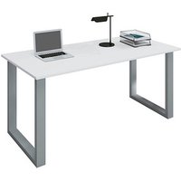 VCM my office Lona Schreibtisch weiß rechteckig, U-Fuß-Gestell silber 160,0 x 80,0 cm VCM my office Lona Schreibtisch weiß rechteckig, U-Fuß-Gestell silber 160,0 x 80,0 cm von VCM my office