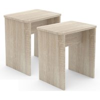2er Set Hocker "Esal" Sonoma-Eiche von VCM