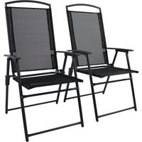 2er Set Metallgartenstuhl Anthrazit 2er Set Metallgartenstuhl Anthrazit von VCM