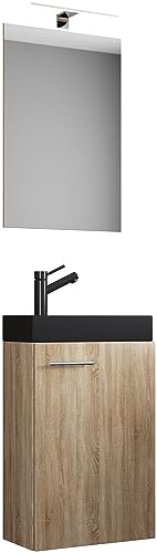 3-TLG Set | Waschplatz für Gäste WC | Gästebad | Waschtisch mit Spiegel | Badezimmer Set – Slito SP-BL 3-TLG Set | Waschplatz für Gäste WC | Gästebad | Waschtisch mit Spiegel | Badezimmer Set – Slito SP-BL von VCM
