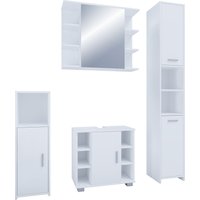 4-tlg. Badmöbelset Badezimmer Set "Zalo II" Weiß von VCM
