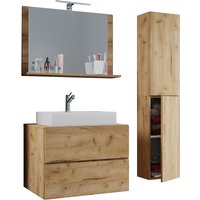 Badblock Lendas L 80cm Unterschrank + Spiegel + 1 Seitenschrank Honig-Eiche Badblock Lendas L 80cm Unterschrank + Spiegel + 1 Seitenschrank Honig-Eiche von VCM