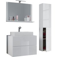 Badblock Lendas L 80cm Unterschrank + Spiegel + 1 Seitenschrank von VCM