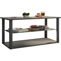 Holz Sofatisch Couchtisch Glas Wanilo l von VCM