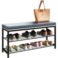 Metall Holz Sitzbank Schuhregal Taliro Metall Holz Sitzbank Schuhregal Taliro von VCM