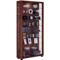 Standvitrine "Lumo Maxi" | Inkl. LED-Beleuchtung Kern-Nussbaum von VCM