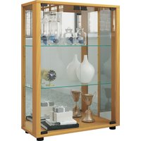 Standvitrine "Sintalo" mit Spiegel | Inkl. LED-Beleuchtung Buche von VCM