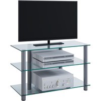 VCM - tv Möbel Fernseh Rack Alu Glas Sindas von VCM