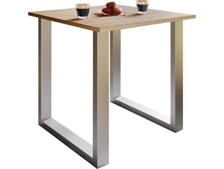 VCM, Esstisch, Holz Esstisch Xona U Silber (80 x 50 x 76 cm) von VCM