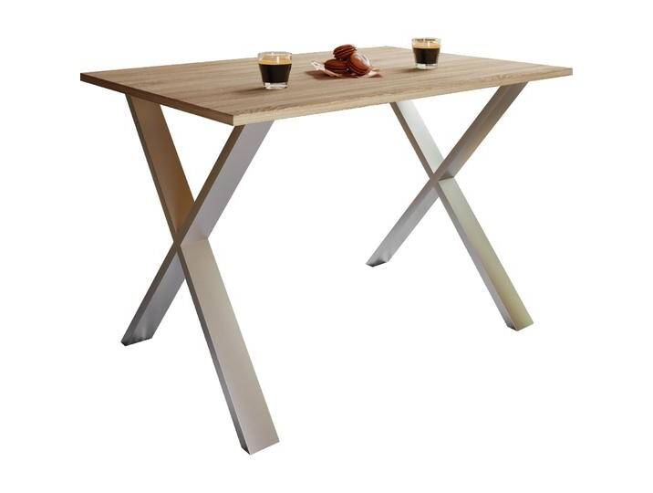VCM, Esstisch, Holz Esstisch Xona X Silber (140 x 80 cm) von VCM