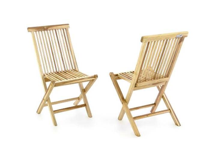 VCM, Gartenstühle, 2er Set Holzstuhl Gartenstuhl Terrasse Stuhl klappbar Teak Holz natur VCM, Gartenstühle, 2er Set Holzstuhl Gartenstuhl Terrasse Stuhl klappbar Teak Holz natur von VCM