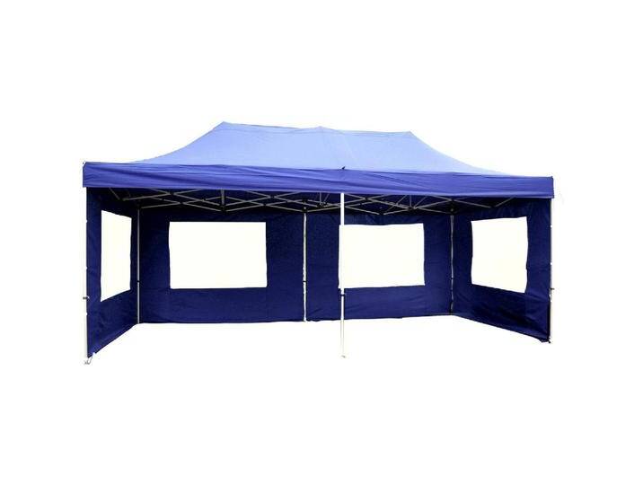 VCM, Pavillon, PROFI Faltpavillon Partyzelt 3x6 m blau Seitenteile Dach wasserdicht 270 g/m² (600 cm, 600 cm) von VCM