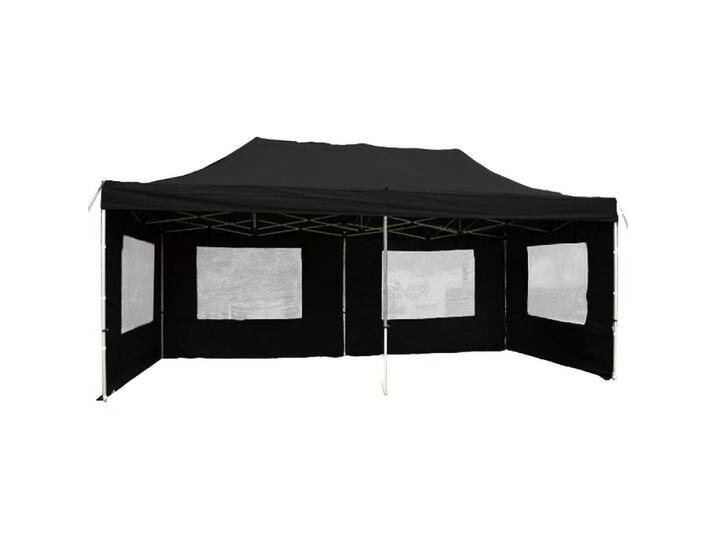 VCM, Pavillon, PROFI Faltpavillon Partyzelt 3x6 m schwarz mit Seitenteilen wasserdichtes Dach (600 cm, 600 cm) von VCM