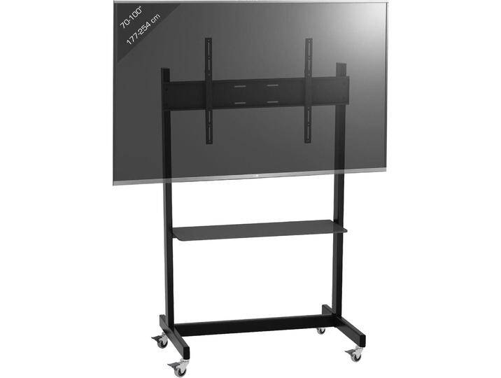 VCM, TV Möbel, my media TV-Ständer mit Rollen H-Stand Mobil schwarz (120 x 55 x 164 cm) von VCM