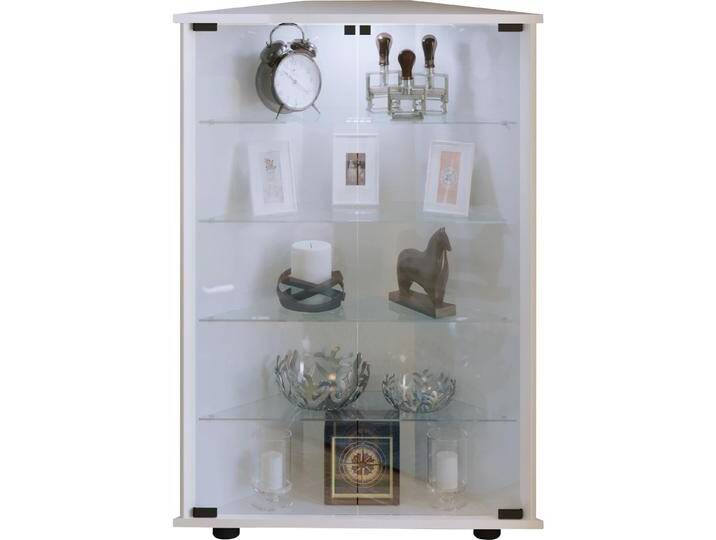 VCM, Vitrine + Buffetschrank, Sammel Stand Eckvitrine Holz Glas Jecka (88 x 67 x 23 cm) von VCM