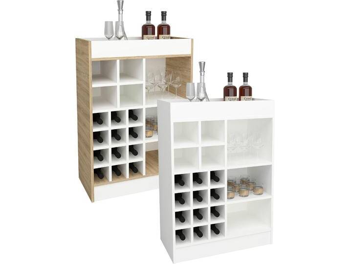 VCM, Weinregal, Weinschrank Masse ca. H. 100 x B. 70 x T. 38 cm Küchenregal Regal Weinregal - Esilo (100 x 70 x 38 cm, 12 Fl.) von VCM