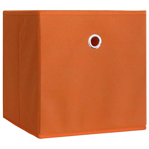 VCM 10er Set Faltbox Klappbox Stoff Kiste Faltschachtel Regalbox Aufbewahrung Boxas Orange von VCM