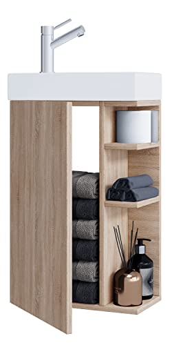 2-TLG Set | Waschplatz für Gäste WC | Gästebad | Waschtisch Toilette | Badmöbel Badezimmer Set – Lumia von VCM