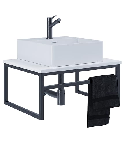VCM 2-TLG. Waschplatz Waschtisch Badmöbel Set Waschbecken Holz Metall Industrial Style Bitila 60 VCM 2-TLG. Waschplatz Waschtisch Badmöbel Set Waschbecken Holz Metall Industrial Style Bitila 60 von VCM