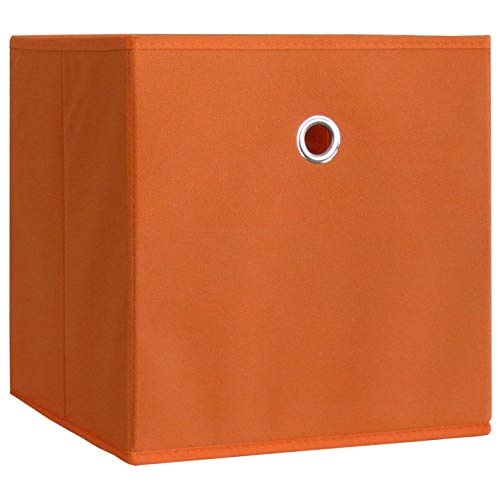 VCM 2er Set Faltbox Klappbox Stoff Kiste Faltschachtel Regalbox Aufbewahrung Boxas Orange von VCM