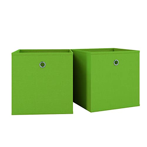 VCM 2er Set Faltbox | Klappbox Stoff Kiste | Faltschachtel | Maße Maße ca. H. 28 x B. 27 x T. 27 cm | Regalbox - Boxas Grün VCM 2er Set Faltbox | Klappbox Stoff Kiste | Faltschachtel | Maße Maße ca. H. 28 x B. 27 x T. 27 cm | Regalbox - Boxas Grün von VCM