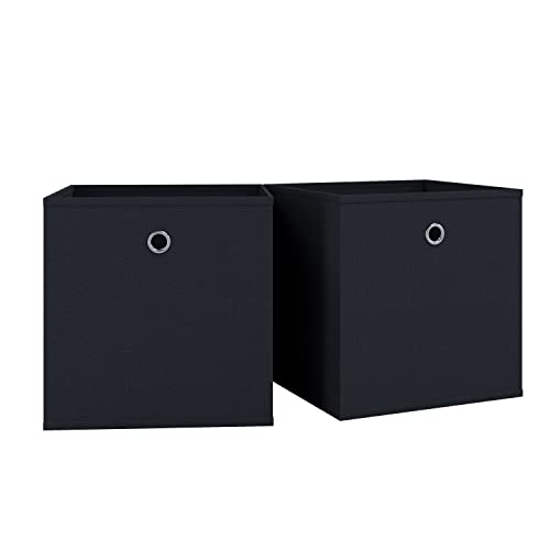 VCM 2er Set Faltbox | Klappbox Stoff Kiste | Faltschachtel | Maße Maße ca. H. 28 x B. 27 x T. 27 cm | Regalbox - Boxas Schwarz VCM 2er Set Faltbox | Klappbox Stoff Kiste | Faltschachtel | Maße Maße ca. H. 28 x B. 27 x T. 27 cm | Regalbox - Boxas Schwarz von VCM