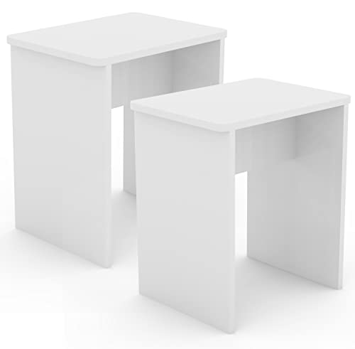 VCM 2er Set Holz Sitzhocker Würfel Fußablage Beistelltisch Esal Weiß VCM 2er Set Holz Sitzhocker Würfel Fußablage Beistelltisch Esal Weiß von VCM
