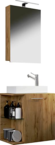 3-TLG Set | Waschplatz für Gäste WC | Gästebad | Waschtisch Toilette | Badezimmer Set - Hausa SC von VCM