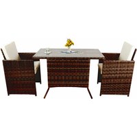VCM - 3-tlg Balkonset Gartenmöbel Set Rattan VCM - 3-tlg Balkonset Gartenmöbel Set Rattan von VCM