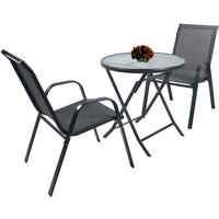 VCM - 3-tlg Balkonset Gartenmöbel Set Sonlas von VCM