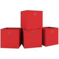 4er-Set Faltbox Klappbox "Boxas" - ohne Deckel Weiß-Natur von VCM