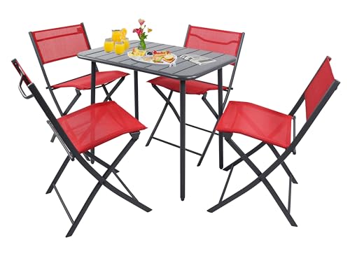 VCM 5-TLG Gartenmöbel Set | Sitzgruppe Essgruppe | 1xTisch, 4X Klappstühle | Tisch Maße ca. H. 72 x B. 80 x T. 55 cm | Garten Set – Sumila 80x55 VCM 5-TLG Gartenmöbel Set | Sitzgruppe Essgruppe | 1xTisch, 4X Klappstühle | Tisch Maße ca. H. 72 x B. 80 x T. 55 cm | Garten Set – Sumila 80x55 von VCM