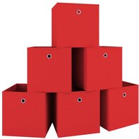 6er-Set Faltbox Klappbox "Boxas" - ohne Deckel Weiß-Natur von VCM
