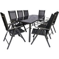 VCM - 9 tlg. Alu Gartenset Sitzgruppe 189 sw VCM - 9 tlg. Alu Gartenset Sitzgruppe 189 sw von VCM