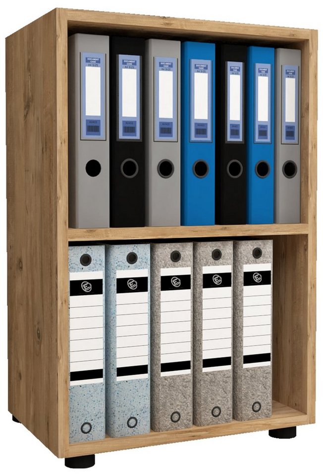 VCM Aktenregal Holz Büro Regal Bücher Ordner Aktenregal Ulas 2f von VCM