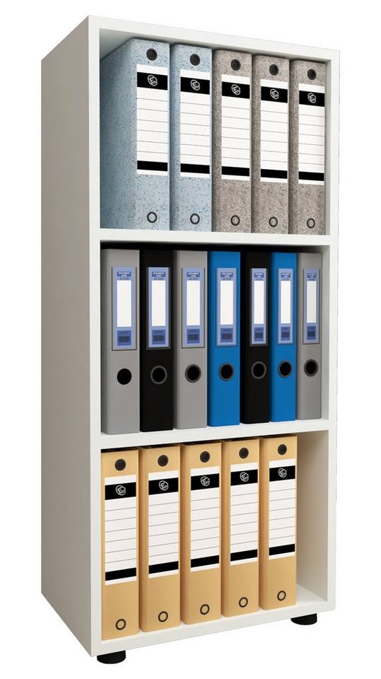 VCM Aktenregal Holz Büro Regal Bücher Ordner Aktenregal Ulas 3f von VCM