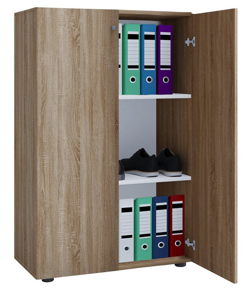 VCM Aktenschrank Büroschrank Bücher Ordner Aktenschrank Lona 3fach von VCM