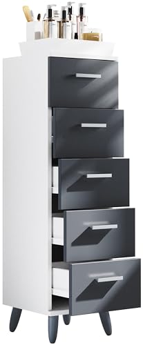 VCM Badmöbel Midischrank | Badschrank | Maße: H. 100 x B. 30 x T. 30 cm | Kommode | 5 Schubladen - Landos M VCM Badmöbel Midischrank | Badschrank | Maße: H. 100 x B. 30 x T. 30 cm | Kommode | 5 Schubladen - Landos M von VCM