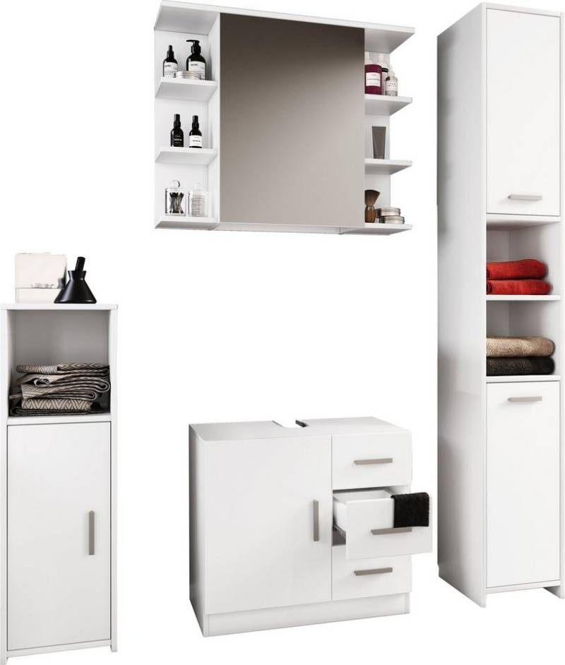 VCM Badmöbel-Set 4-tlg. Komplettset Badmöbel Set Zalo ll von VCM