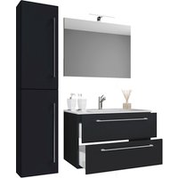 VCM Badmöbel-Set »Badinos«, 4-teilig, mit Spiegel - schwarz VCM Badmöbel-Set »Badinos«, 4-teilig, mit Spiegel - schwarz von VCM
