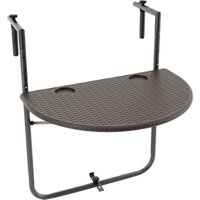 VCM Balkonhängetisch braun Polyrattan B/H/T: ca. 60x83x62 cm VCM Balkonhängetisch braun Polyrattan B/H/T: ca. 60x83x62 cm von VCM