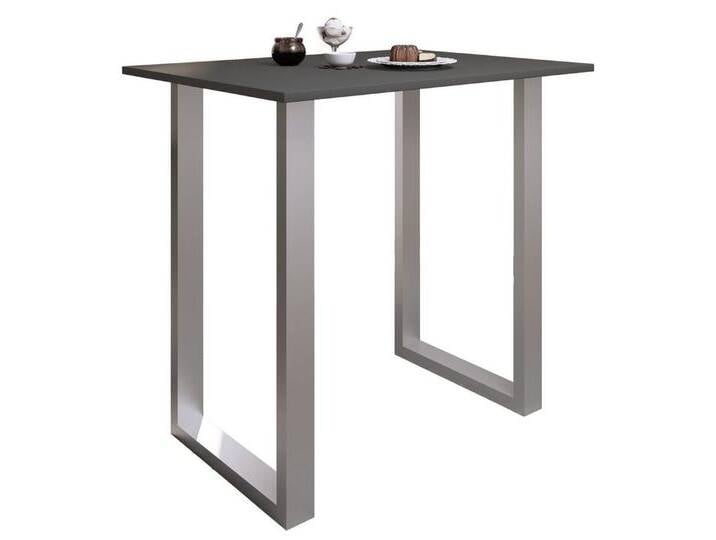 VCM Bartisch Holz Bartisch Stehtisch Tisch Tresen Xona 110x80, schwarz silberfarben, Silber / Anthrazit VCM Bartisch Holz Bartisch Stehtisch Tisch Tresen Xona 110x80, schwarz silberfarben, Silber / Anthrazit von VCM
