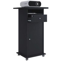 VCM Beamer-Stand Rollwagen Schublade schwarz von VCM