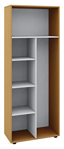 VCM Holz-Besenregal | 6 Fächer | Maße: 70 x H. 178 x T. 40 cm | Putzschregal | ohne Türen - Vandol Buche von VCM