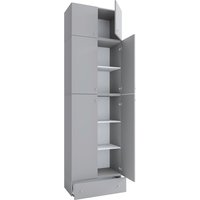 VCM Büroschrank »Lona«, BxHxL: 39 x 240 x 70 cm, Holzwerkstoff - grau von VCM